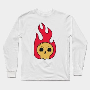 Skull in fire Long Sleeve T-Shirt